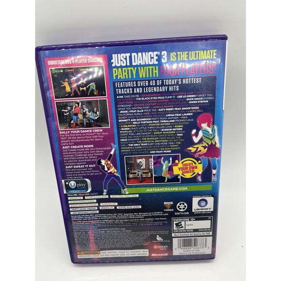 Just Dance 3 (Microsoft Xbox 360, 2011) Used Complete - Picture 2 of 4